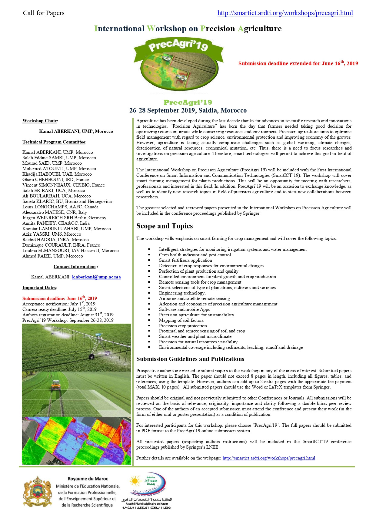 International Workshop on  Precision Agriculture